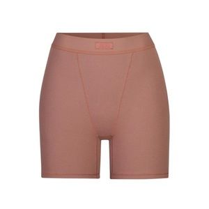 SKIMS Cotton Rib Boxer in Rose Clay, NWT